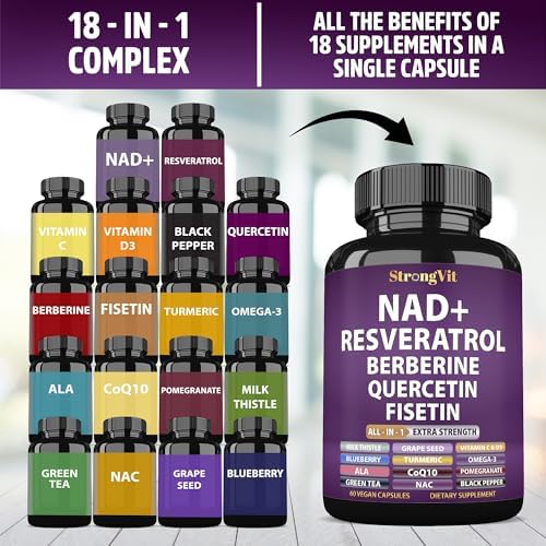 NAD Resveratrol Supplement for Cellular Health + Healthy Aging 60 Capsules - Image 6