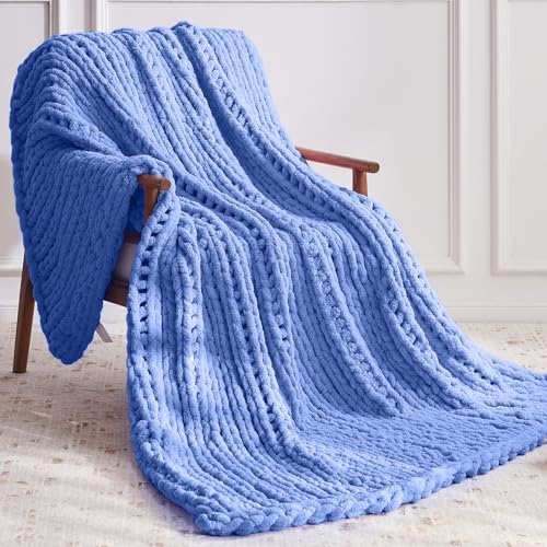 Negwoo Chunky Knit Throw Blanket, Knitted Throw Chenille Yarn, 60"*80" - Image 2