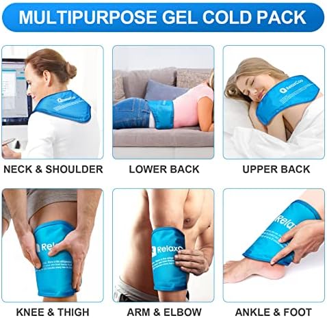 RelaxCoo Neck Ice Pack Wrap, Reusable Gel Ice Pack for Neck Shoulders, Cold Compress Therapy for Pain Relief, Injuries, Swelling, Bruises, Sprains, Inflammation and Cervical Surgery Recovery - Image 5