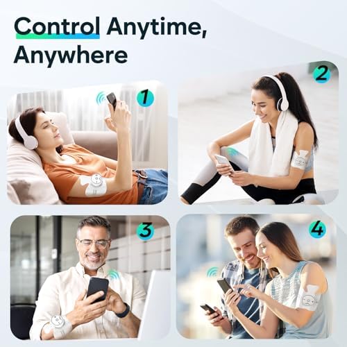 Easy@Home Wireless TENS Unit with APP Remote Control - Muscle Stimulator - Image 4