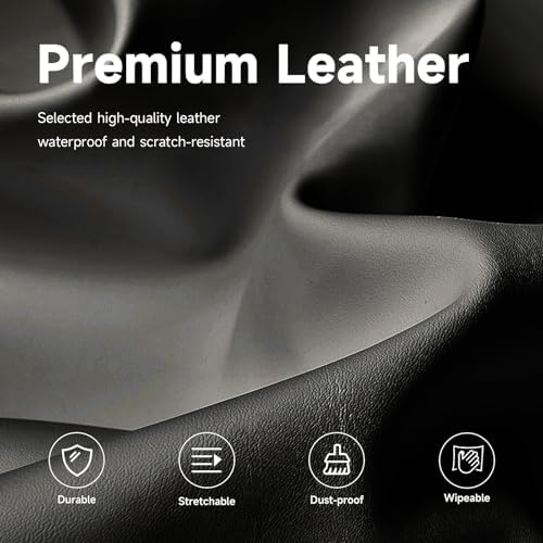 PU Leather Massage Table Cover Protector Wipeable Massage Bed Cover Made of 4-Ways Elastic 100% Waterproof Material, Machine Washable, Fit Rectangular Tables 28-32" Wide (Black, 1Pcs) - Image 3
