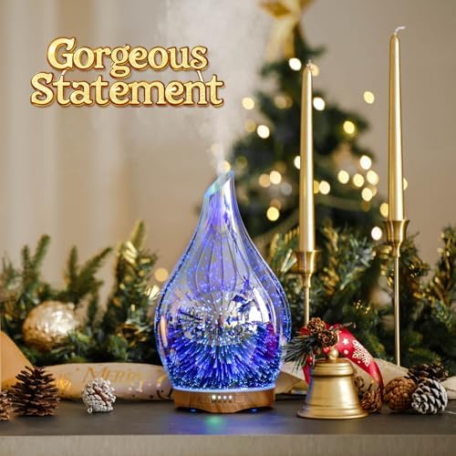 Porseme Essential Oil Diffuser 280ml Handmade Glass Diffuser 7H Runtime - Image 4