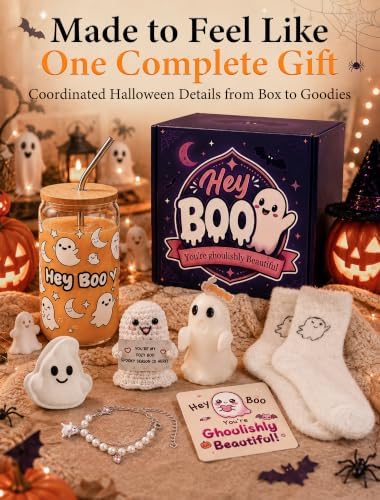 OKPOW Boo Basket Stuffers for Women: 7 Pcs Ready to Gift Halloween Surprise - Image 5