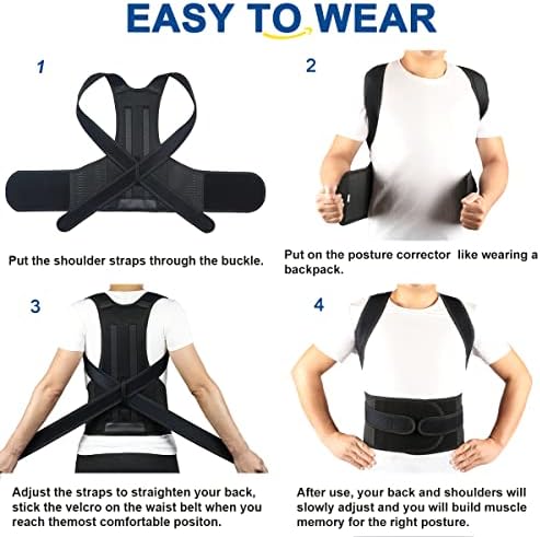 Posture Corrector for Men and Women,Adjustable Back Brace for Upper and Lower Back Pain Relief - Improve and Neck,Shoulder,Back Relieve XXL(42"-48") - Image 5