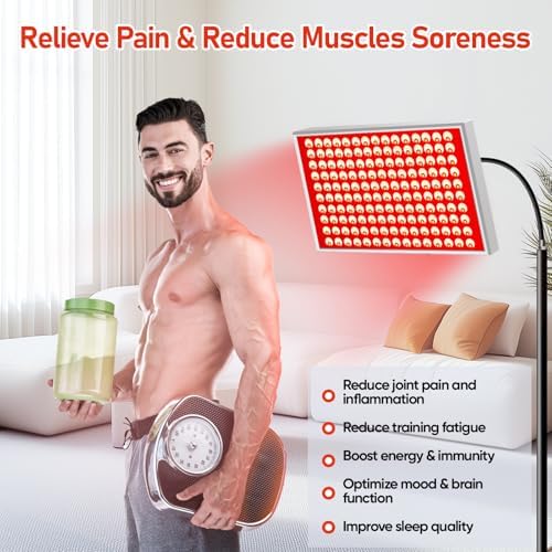 Tuohun Red Light Therapy for Face and Body – 150 LED, 660nm Red & 850nm Near Infrared Lamp with Adjustable Stand, Dual Wavelength for Skin, Muscle & Joint Recovery | Home & Professional Use - Image 3