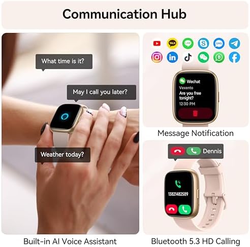 Smart Watch with Alexa Built-in, 1.83" HD Bluetooth Calling Fitness Tracker - Image 3