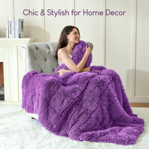 Cottonblue Weighted Blanket 20lbs Queen Size 60x80 inches Soft Sherpa Plush - Image 5