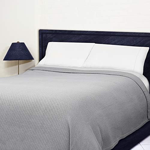 COTTON CRAFT Soft Thermal Blanket - All Season Cotton Blanket - King - Grey - Image 4