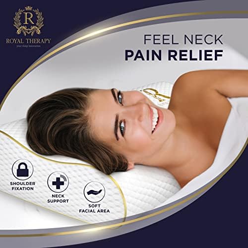 Royal Therapy 2-Pack Queen Memory Foam Pillow, Cervical, Queen Contour, Orthopedic Pillow for Neck Support, Neck Pain, Side Sleepers, CertiPUR-US - Image 3