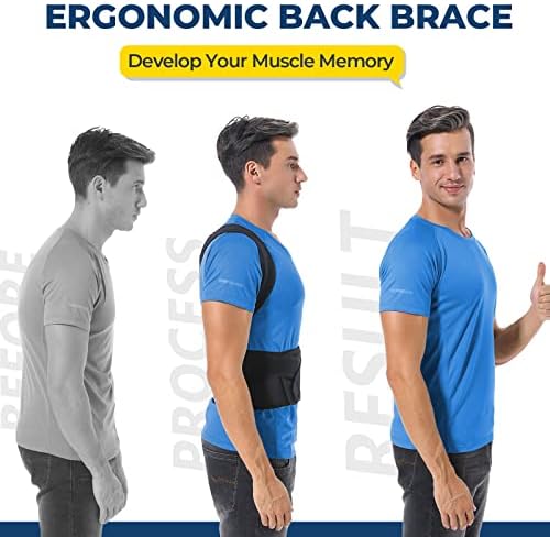 DIANMEI Back Brace Posture Corrector for Women and Men, Back Braces for Upper and Lower Back Pain Relief, Adjustable and Fully Back Support Improve Posture and Lumbar Support(XL, 39.5"-43" Waist) - Image 2