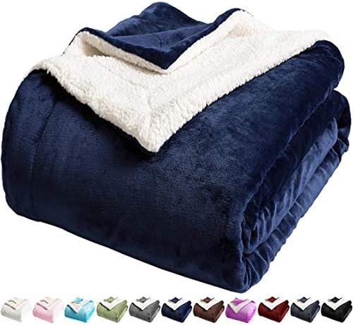 LBRO2M Sherpa Fleece Bed Blanket Super Soft Plush Warm Throw Twin 65"X90" by LBRO2MBedding