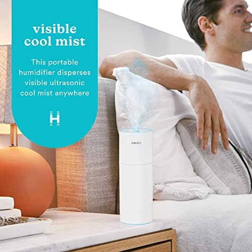 Homedics Portable Humidifier - Small Air Humidifiers, Matte White - Image 2