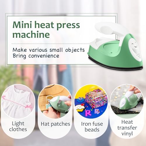 Honoson Mini Craft Iron with Charging Base Tiny,Green - Image 5