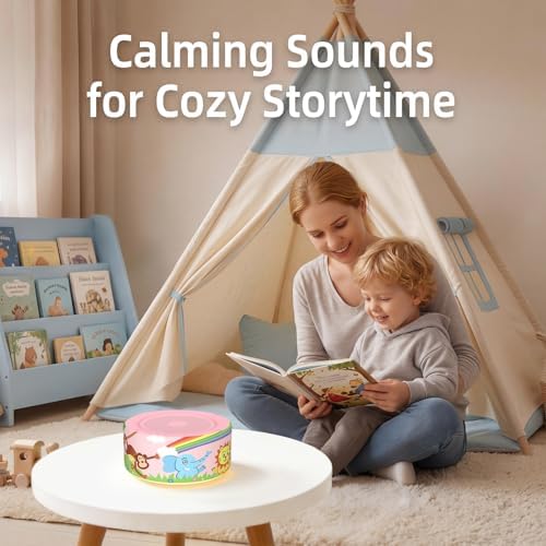 Kipcush White Noise Machine for Baby & Adults, Sleep Sound Machine with 30 Soothing Sounds, 8-Color Night Light, Memory Function, White Noise for Sleeping, Nursery, Office, Travel, Relaxation - Image 7