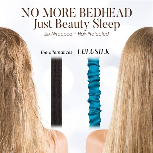 LULUSILK Mulberry Silk Sleep Eye Mask for Sleeping Women Men, Peacock Blue - Image 6
