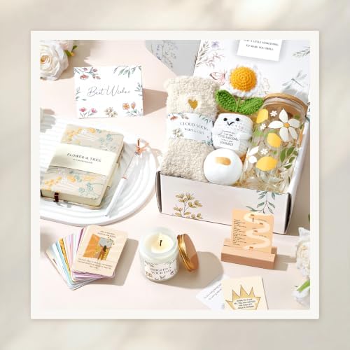Birthday Gifts for Women, Sending Sunshine Christmas Gifts, Get Well Soon Basket Care Package with Wine tumblers for Thinking of You Her Sister Best Friend - Image 2