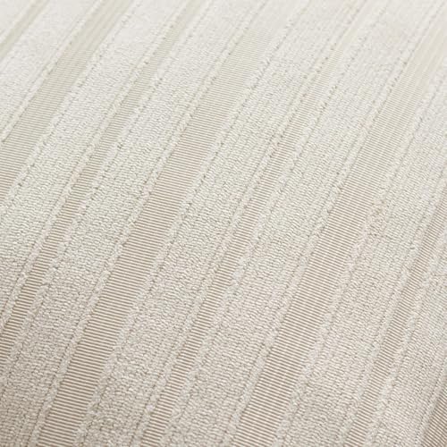 DEZENE 14x36 Cream Lumbar Pillow Covers Soft Striped Corduroy Farmhouse Rectangular Long Body Pillow Cases for Couch Sofa Bedroom Living Room Home Decor - Image 2