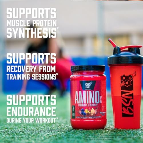 BSN Amino X BCAAs Recovery Powder, Caffeine Free, Watermelon, 70 Servings - Image 3