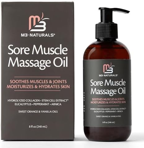 Arnica Massage Oil for Sore Muscles with Collagen, Stem Cells 8 fl oz by M3 - Image 2