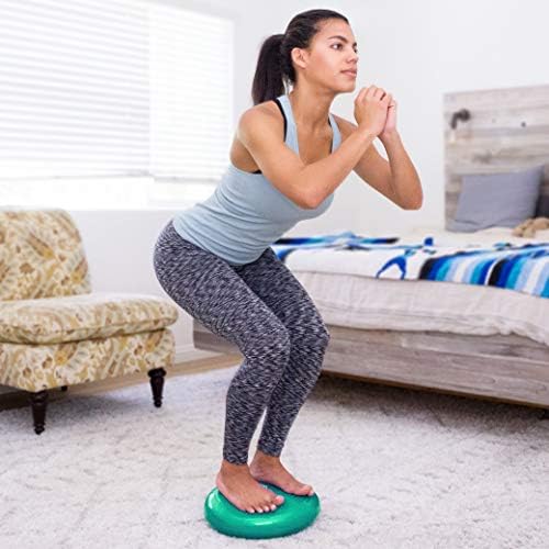 ProsourceFit Core Balance Disc, Inflatable Wobble Cushion with Hand Pump, Dual-Textured Non-Slip Surface for Core, Balance, and Stability Training, 14-inch - Image 2