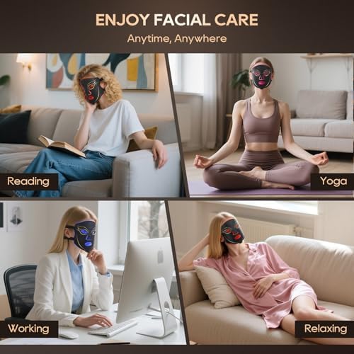 Morfone Red Light Therapy Mask for Fcae，4 Modes, Infrared Skin Care Device - Image 6