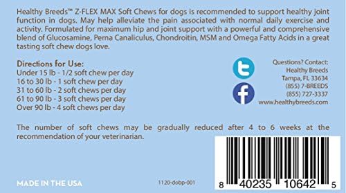Healthy Breeds Doberman Pinscher Z-Flex Max Hip and Joint Soft Chews 50 Count - Image 4