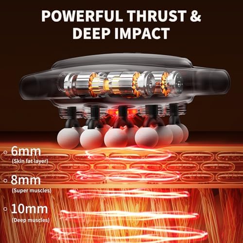 VTT 16 head massage gun deep tissue, Percussion Muscle Massager with 16 Heads, 3 Modes & 30 Intensities,Quiet Handheld Massager for Back Neck Shoulder Legs Muscle Pain Relief - Image 2