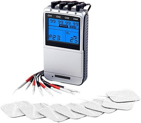 Med-Fit 906A Premier 4 Channel Rechargeable - TENS EMS Combo Muscle Stimulator for Pain Relief and Muscle Strengthening by Med-Fit+Tens