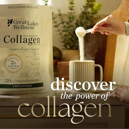 Great Lakes Wellness Collagen Peptides Powder, Unflavored, 20 Stick Packs - Image 6