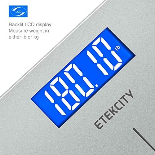 Etekcity Digital Electric Bathroom Scale for Body Weight, 400 lbs, Sliver - Image 2