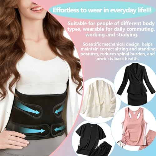 Back Brace Posture Corrector for Women and Men,Back Straightener Posture Corrector,Adjustable Posture Trainer,Back Brace Support for Upper Lower Back Pain Relief(L). - Image 4