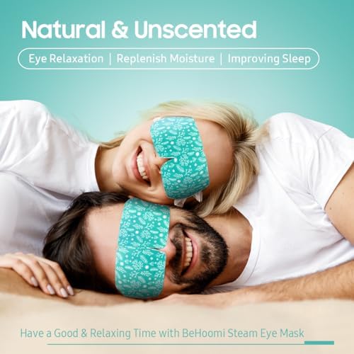 BeHoomi 20 Packs Steam Eye Mask, Heated Eye Mask Warm Compress for Eyes, Disposable Self Heating Steam Mask for Home, Sleep, Spa, Travel Essentials & Relaxation Gifts for Women (Unscented) - Image 2