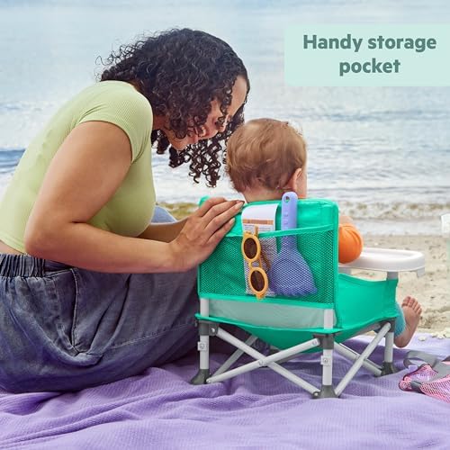 Bright Starts Disney Princess Ariel Pop 'N Sit Portable Booster, Indoor/Outdoor Use, Floor Seat with Feeding Tray, 6 Mos - 3 Yrs - Image 5