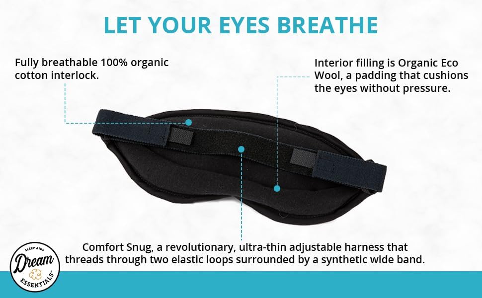 Dream Essentials® Natura Organic Sleep Mask (Olive Frost) - Image 2