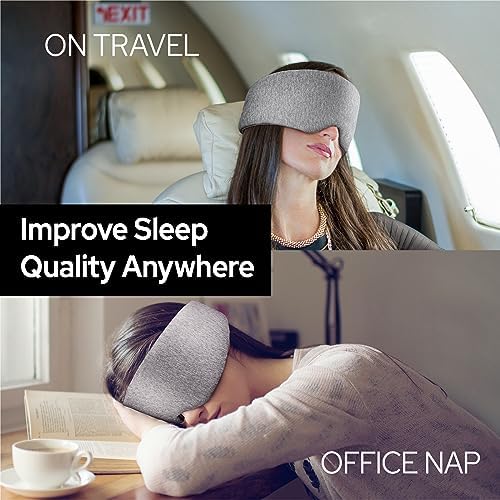 Cotton Sleep Eye Mask for Men and Women, 100% Blocking Light Sleeping Mask - Image 4