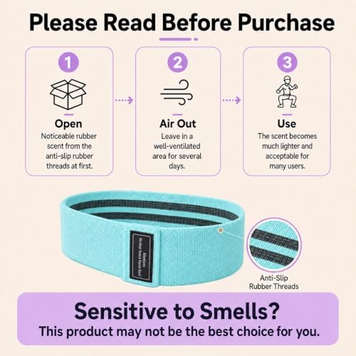 Resistance Bands, Fabric Workout Bands for Women & Men, Cloth Booty Resistance Loop Bands, Thick Squat Bands for Home Fitness, Gym, Yoga, Pilates for Butt Legs Thigh Hip Glute - Image 2