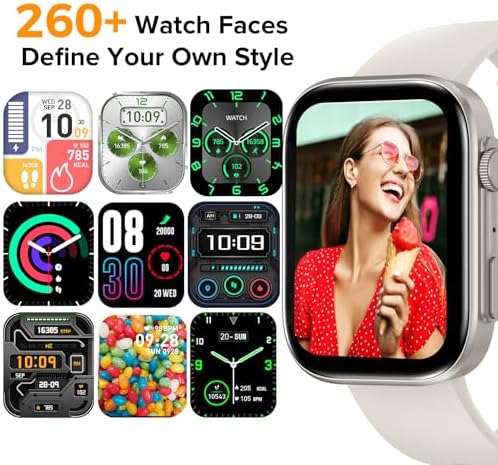 Smart Watches for Men Women, Make/Answer Calls, 2.01" HD Screen with 260+ Watch Faces, Heart Rate/SpO2/Sleep Monitor, 123 Sports Modes, Long Battery Life Fitness Watch Compatible with iPhone Android - Image 3