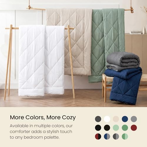 MIOTO 132x120 Alaskan King Comforter, Extra Large King Size Comforter Oversized, All Season Soft Lightweight Quilt Down Alternative Duvet Insert with 8 Corner Tabs(120x132, Grey) - Image 5