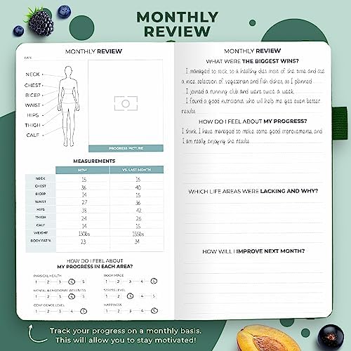Clever Fox Wellness Planner & Food Journal Small Forest Green - Image 6