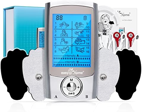 Easy@Home Rechargeable TENS Unit - EMS Muscle Stimulator by EasyHome