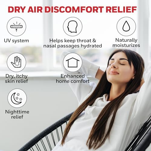 Honeywell Cool Moisture Humidifiers for Bedroom, Medium Rooms, 1.1 Gallon, Invisible Moisture Humidifier for Baby, Kids, Quiet, Easy to Clean, UV Technology, Black, HCM350B - Image 6
