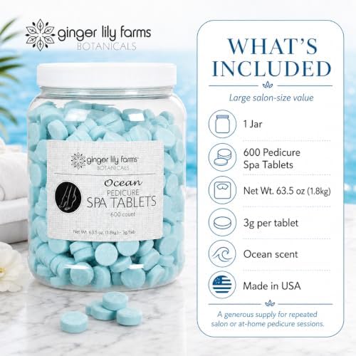 Ginger Lily Farms Botanicals Pedicure Spa Tablets, 600-Ct, Ocean - Image 7