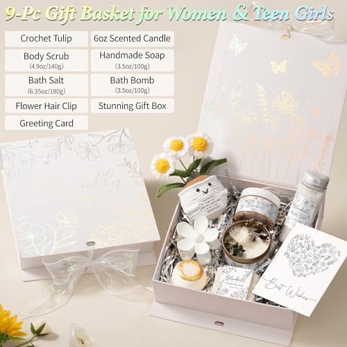 Spa Gifts Baskets for Women Bath Set Birthday Gifts for Women Self Care Kit - Image 2