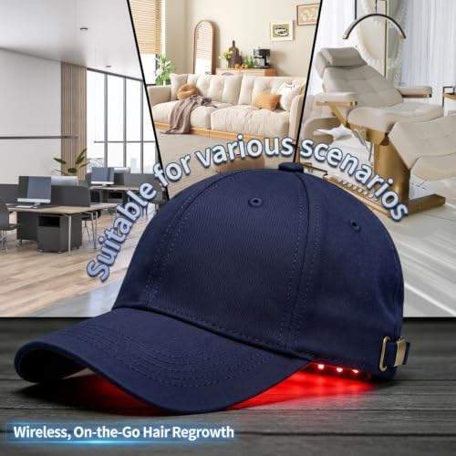 Red Light Therapy for Hair Cap, Hands-Free LLLT Laser Hair Growth Cap, Blue - Image 6