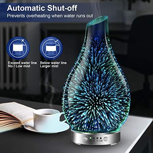 MAXWINER Essential Oil Diffusers Ultrasonic 3D Glass Aromatherapy Diffuser - Image 6