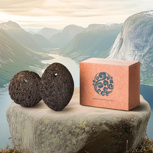 Natural Pumice Stone Set - Lava Foot Scrubber File, Round and Oval Shapes for Effective Exfoliation - Ideal for Cracked Heels, Callus Remover, and Dead Skin Removal - Brown Gray, 2-Pack - Image 2