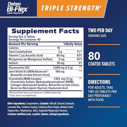 Osteo Bi-Flex Triple Strength Glucosamine Chondroitin Supplement - Image 2