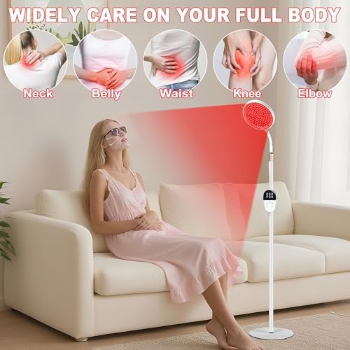 LanSuper Red Light Therapy for Face & Body, Red Infrared Light Therapy Lamp - Image 4