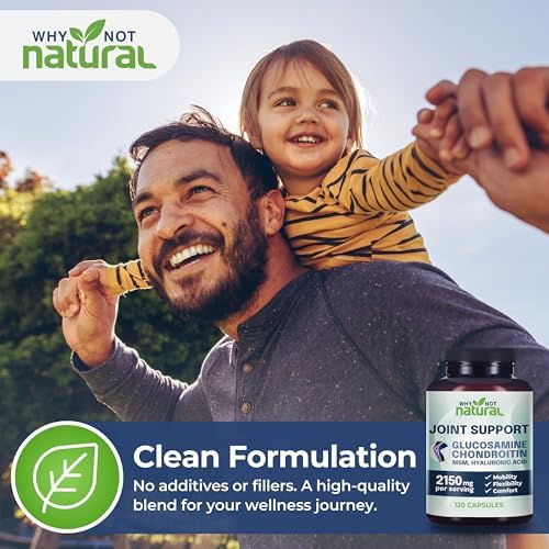 Why Not Natural Glucosamine Chondroitin, MSM, Joint Support Supplements - Knee Pain Joints Health Suppplement - Image 3