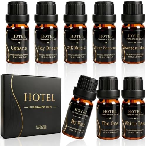 Hotel Collection Diffuser Essential Oil Gift Set, Luxury 5-Star by LiveWellFeelMore